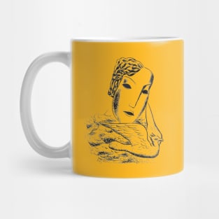 Masked Women and Flying Bird Mug